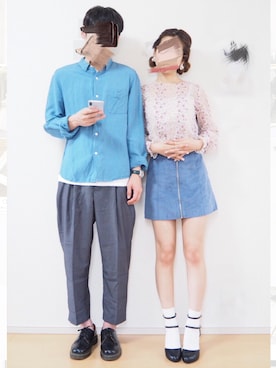 「カップル」｜「アイテム（その他）」を使った、moeÜさん（レディース・158cm）の秋コーディネート
