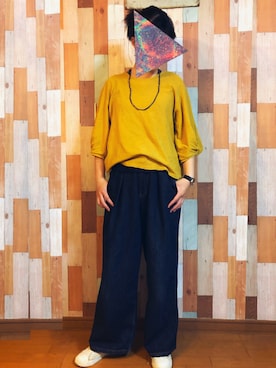 「CROSS（クロス）のアイテム」を使った、しろさん（レディース・166cm）の春コーディネート