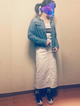 「SEVENDAYS=SUNDAY（セブンデイズサンデイ）のアイテム（デニムジャケット）」を使った、しろさん（レディース・166cm）の春コーディネート