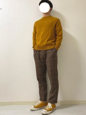 「improves（インプローブス）のアイテム（スラックス）」を使った、kasago/Instagramも見てねさん（メンズ・165cm）の春コーディネート