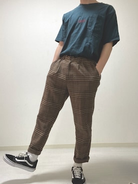 「improves（インプローブス）のアイテム（スラックス）」を使った、kasago/Instagramも見てねさん（メンズ・165cm）の春コーディネート