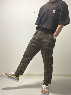 「improves（インプローブス）のアイテム（スラックス）」を使った、kasago/Instagramも見てねさん（メンズ・165cm）の春コーディネート