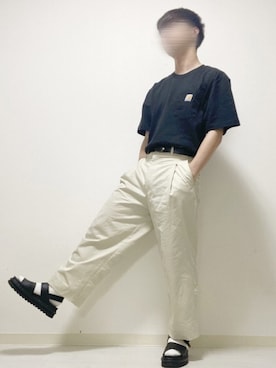 「UNIQLO（ユニクロ）の50色ソックス（消臭機能付き）（ソックス/靴下）」を使った、kasago/Instagramも見てねさん（メンズ・165cm）の夏コーディネート