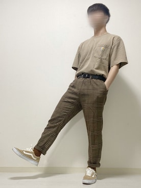 「improves（インプローブス）のアイテム（スラックス）」を使った、kasago/Instagramも見てねさん（メンズ・165cm）の夏コーディネート