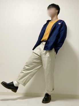 「秋のマイ旬スタイル」｜「アイテム（ナイロンジャケット）」を使った、kasago/Instagramも見てねさん（メンズ・165cm）の秋コーディネート