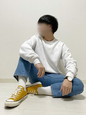 「UNIQLO（ユニクロ）の50色ソックス（消臭機能付き）（ソックス/靴下）」を使った、kasago/Instagramも見てねさん（メンズ・165cm）の秋コーディネート