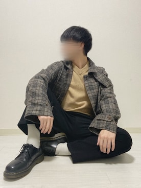 「UNIQLO（ユニクロ）の50色ソックス（消臭機能付き）（ソックス/靴下）」を使った、kasago/Instagramも見てねさん（メンズ・165cm）の冬コーディネート