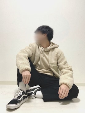 「UNIQLO（ユニクロ）の50色ソックス（消臭機能付き）（ソックス/靴下）」を使った、kasago/Instagramも見てねさん（メンズ・165cm）の冬コーディネート