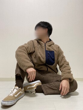 「improves（インプローブス）のアイテム（スラックス）」を使った、kasago/Instagramも見てねさん（メンズ・165cm）の冬コーディネート