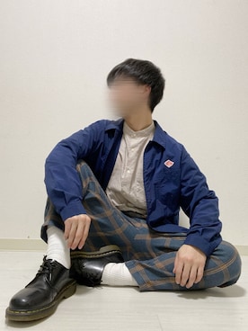 「大学生」｜「アイテム（ナイロンジャケット）」を使った、kasago/Instagramも見てねさん（メンズ・165cm）の冬コーディネート