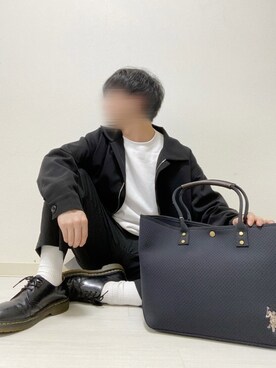 「CREARE -LINO-（クレアーレリノ）のアイテム（ブルゾン）」を使った、kasago/Instagramも見てねさん（メンズ・165cm）の冬コーディネート