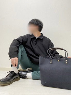 「CREARE -LINO-（クレアーレリノ）のアイテム（ブルゾン）」を使った、kasago/Instagramも見てねさん（メンズ・165cm）の春コーディネート