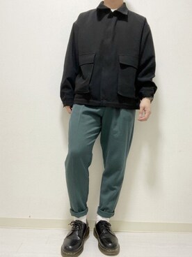 「春めきシューズ」｜「アイテム（ブルゾン）」を使った、kasago/Instagramも見てねさん（メンズ・165cm）の春コーディネート