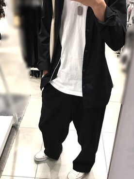 「CONVERSE（コンバース）のCONVERSE コンバース ALL STAR OX オールスター オックス　（スニーカー、ホワイト系）」を使った、だいまおうさん（メンズ・180cm）の秋コーディネート
