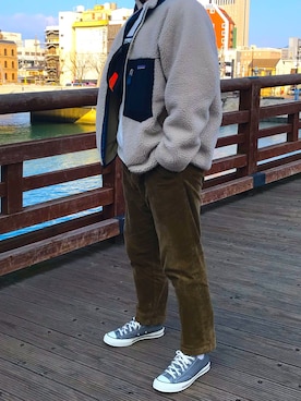 「Guess（ゲス）のアイテム（スウェット）」を使った、ʕ·ᴥ·ʔさん（メンズ・176cm）の春コーディネート