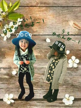 「アイテム（アンサンブル）」を使った、COCO♡HARU さん（キッズ・90cm）の冬コーディネート
