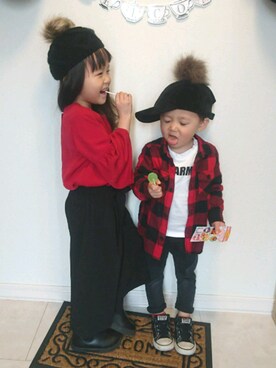 COCO♡HARU さん(キッズ・90cm)の冬コーディネート