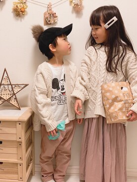 COCO♡HARU さん（キッズ・110cm）の冬コーディネート