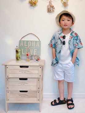 「b.Room」｜「アイテム（シューズ）」を使った、COCO♡HARU さん（キッズ・110cm）の春コーディネート