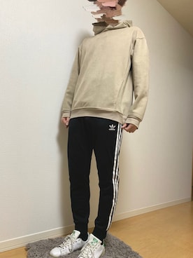 「LAKOLE（ラコレ）のアイテム（パーカー）」を使った、gkgnotaさん（メンズ・173cm）の秋コーディネート