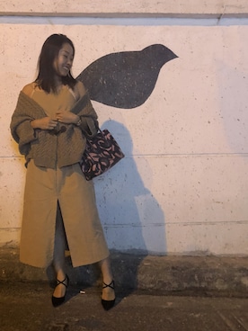 「アイテム（つなぎ/オールインワン、ベージュ系）」を使った、sleepingbeauty さん（レディース・156cm）の秋コーディネート