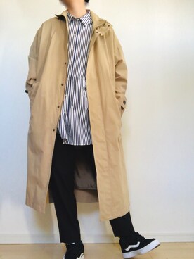 「HARE（ハレ）のアイテム（その他アウター、ブラウン系）」を使った、tsunonoさん（メンズ・174cm）の冬コーディネート