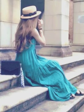 「GRL（グレイル）のアイテム（チューブトップ）」を使った、舞妓さん（レディース・160cm）の春コーディネート