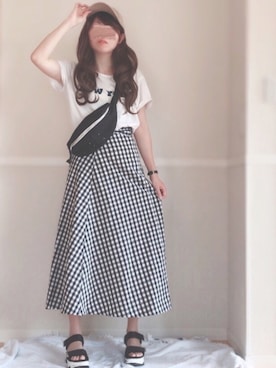 「MARC JACOBS（マークジェイコブス）のアイテム（Tシャツ/カットソー）」を使った、舞妓さん（レディース・159cm）の春コーディネート