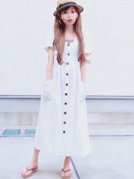 「Minnetonka（ミネトンカ）のアイテム（ビーチサンダル）」を使った、舞妓さん（レディース・160cm）の夏コーディネート