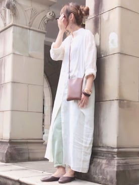 「A part by（アパートバイ）のアイテム（シャツワンピース）」を使った、舞妓さん（レディース・159cm）の秋コーディネート