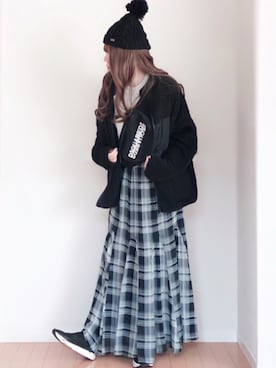 「ソックススニーカー」｜「アイテム（ジャケット/アウター）」を使った、舞妓さん（レディース・159cm）の秋コーディネート