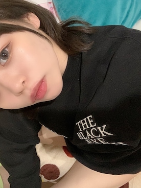 「BlackEyePatch（ブラックアイパッチ）のアイテム（スウェット）」を使った、☺︎さん（レディース・145cm）の冬コーディネート