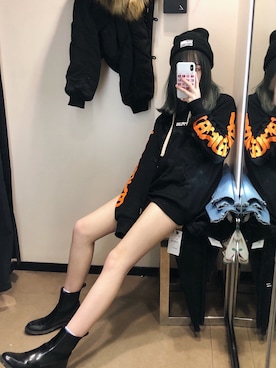 「SSUR（サー）のアイテム」を使った、Chelseababyさん（レディース・160cm）の冬コーディネート