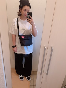 「ストリートカジュアル」｜「アイテム（腕時計）」を使った、RENAさん（レディース・155cm）の秋コーディネート