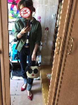 「a-jolie（アジョリー）のアイテム」を使った、レオンママさん（レディース・153cm）の春コーディネート