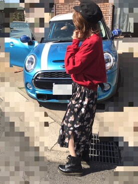 「AS as know as（エーエス アズノウアズ）のアイテム（帽子）」を使った、レオンママさん（レディース・153cm）の春コーディネート