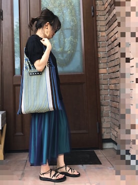 「MINELAL（ミネラル）のアイテム」を使った、レオンママさん（レディース・153cm）の夏コーディネート