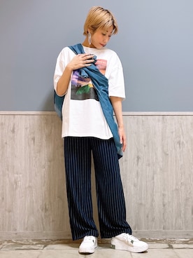 「RAG MACHINE（ラグマシーン）のアイテム（トップス）」を使った、Naaachiさん（レディース・163cm）の春コーディネート