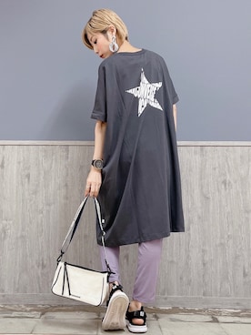 「CONVERSE（コンバース）のアイテム（ショルダーバッグ）」を使った、Naaachiさん（レディース・163cm）の春コーディネート