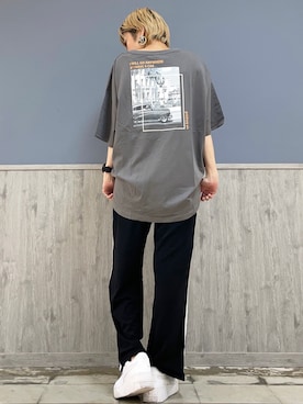 「RAG MACHINE（ラグマシーン）のアイテム（パンツ）」を使った、ナチさん（レディース・163cm）の夏コーディネート