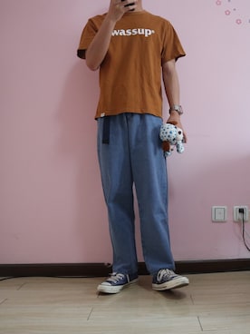「基础款」｜「アイテム（アナログ腕時計）」を使った、Lazyさん（メンズ・163cm）の夏コーディネート