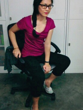 「アイテム（スリッポン、その他）」を使った、WaiChingさん（レディース・165cm）の秋コーディネート