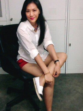 「TOPSHOP（トップショップ）のアイテム（アクセサリー）」を使った、WaiChingさん（レディース・165cm）の秋コーディネート