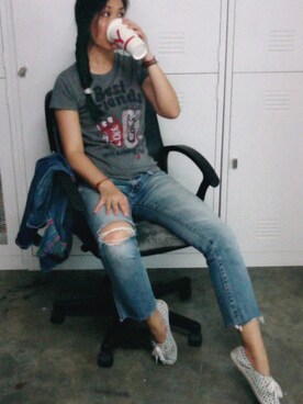 「アイテム（スリッポン、その他）」を使った、WaiChingさん（レディース・165cm）の秋コーディネート