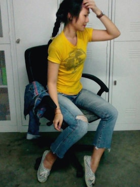 「アイテム（スリッポン、その他）」を使った、WaiChingさん（レディース・165cm）の秋コーディネート