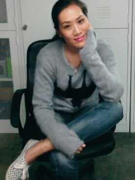 「アイテム（スリッポン、その他）」を使った、WaiChingさん（レディース・165cm）の秋コーディネート