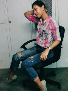 「アイテム（スリッポン、その他）」を使った、WaiChingさん（レディース・165cm）の冬コーディネート