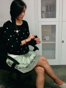 「アイテム（スリッポン、その他）」を使った、WaiChingさん（レディース・165cm）の冬コーディネート