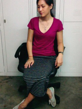 「アイテム（スリッポン、その他）」を使った、WaiChingさん（レディース・165cm）の冬コーディネート