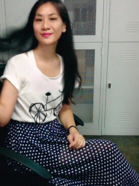 「アイテム（ブラジャー、ホワイト系）」を使った、WaiChingさん（レディース・165cm）の冬コーディネート